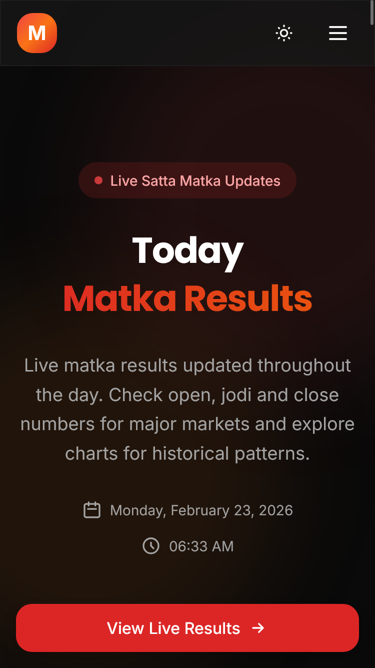 Live results screen